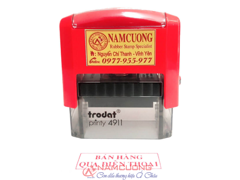 Khắc dấu bán hàng qua điện thoại